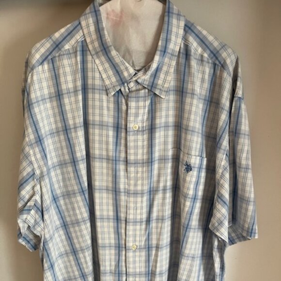 U.S. Polo Assn Mens Short Sleeve Button Down Shirt ; Cotton ; XXL ; Vintage - Picture 2 of 10